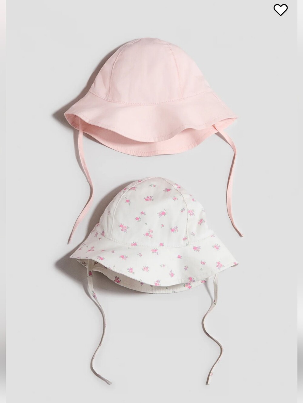 H&M Pink & White Floral Bucket Hat Set for Kids